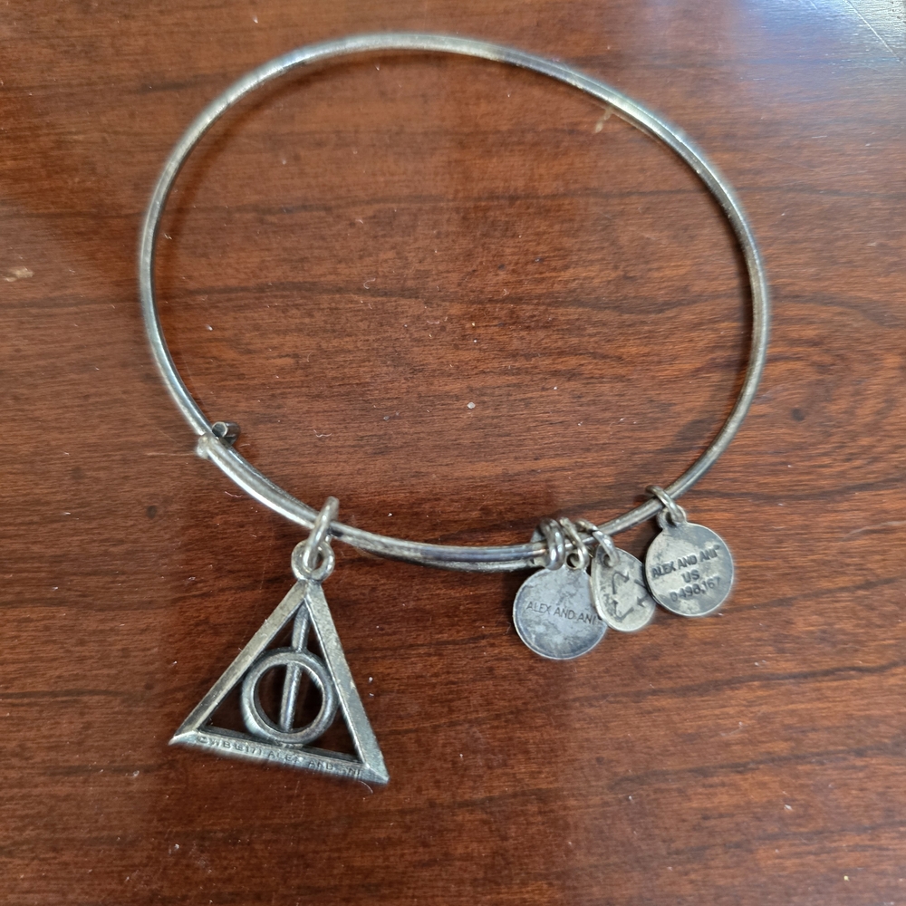 Harry Potter Alex and Ani  Deathly Hallows Charm Bangle Bracelet. New Low Price.